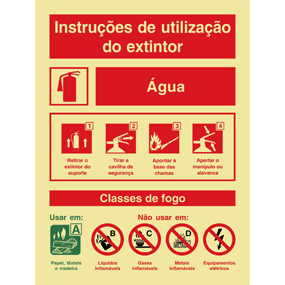 Segurança Contra Incêndio - "Instruções de utilização de extintor" ÁGUA