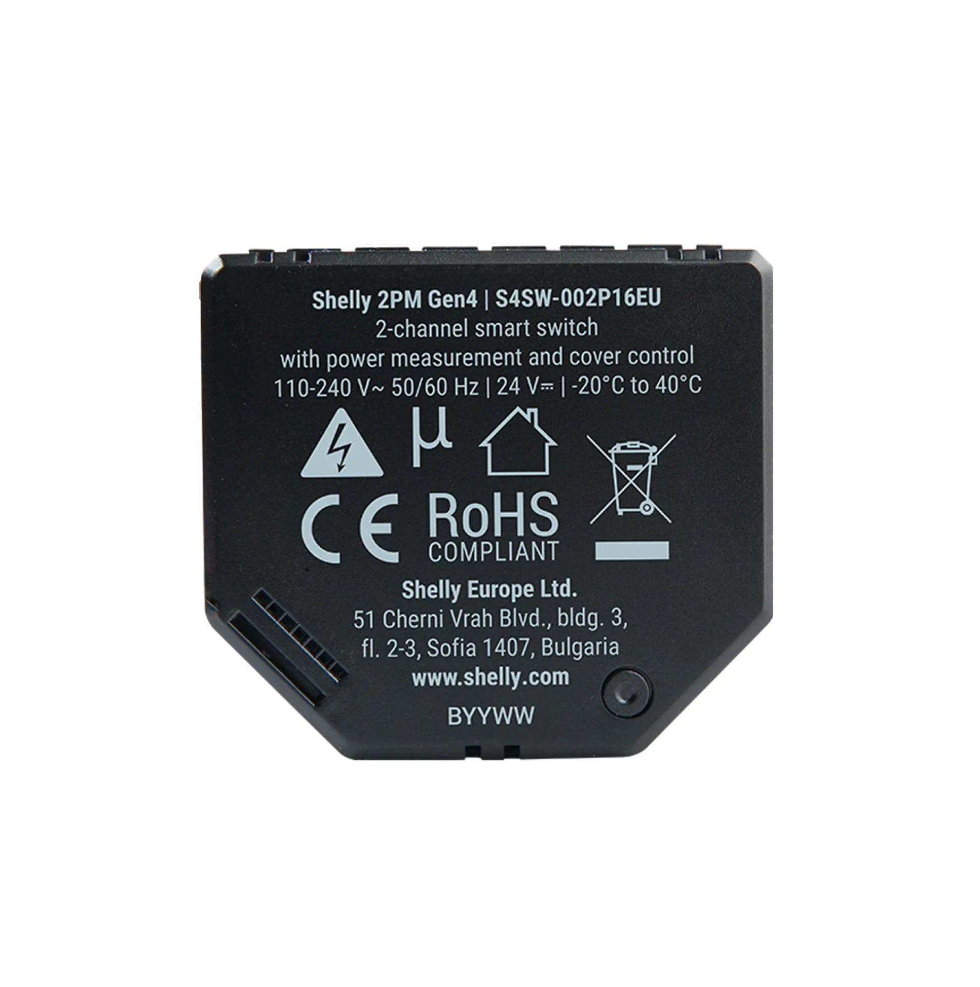 Módulo interruptor duplo para automação Wifi c/ controle de estores elétricos