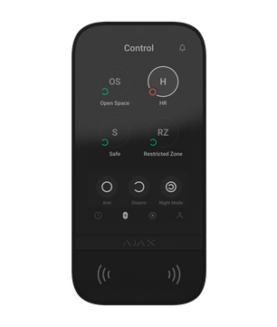 Teclado com ecrã tátil e RFID