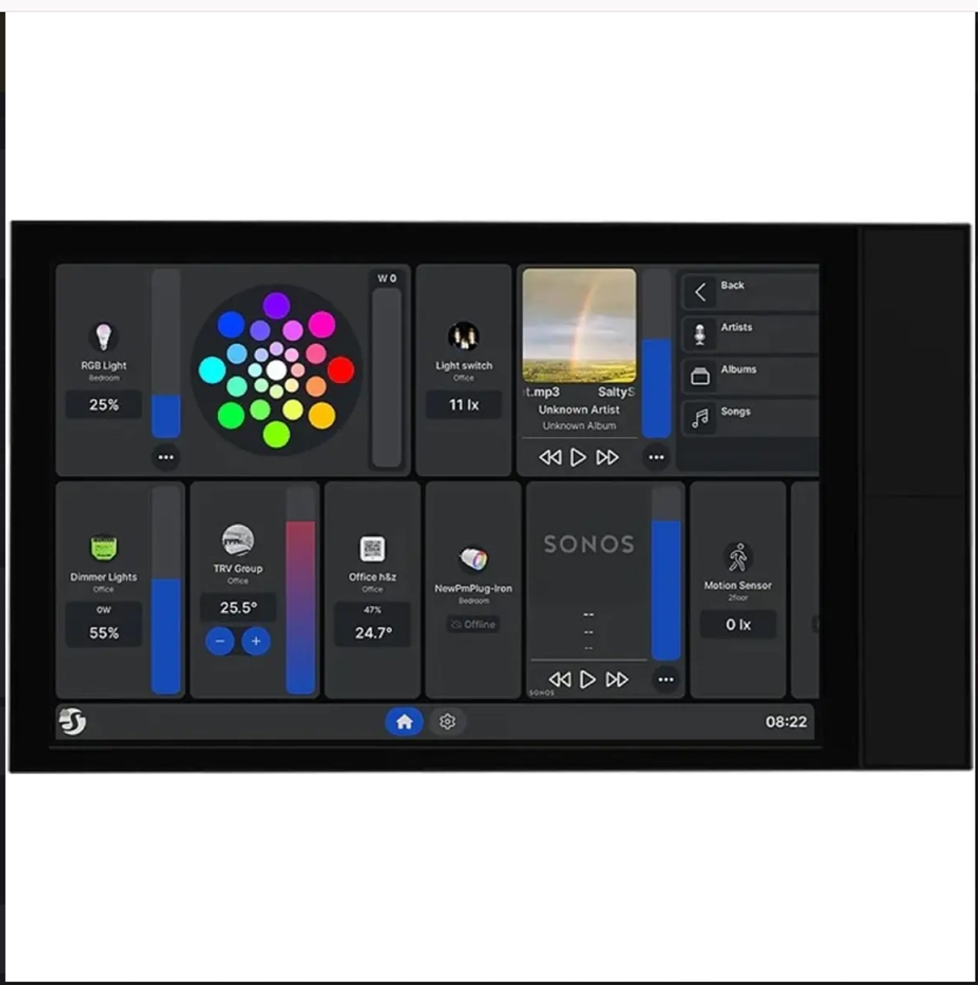 Controlo Centralizado de Parede com Ecrã Touch