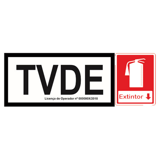 Sinal TVDE + Extintor