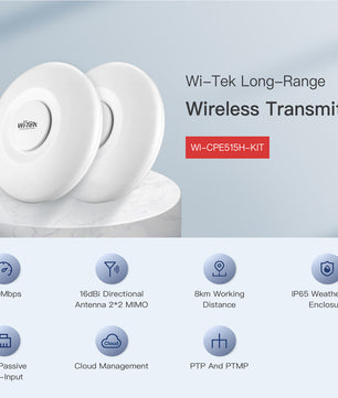 Transmissão Wireless de Longo Alcance IP CCTV WI-TEK