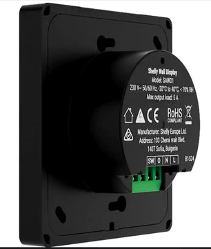 Controlo Centralizado de Parede com Ecrã Touch + Sensor de Temperatura e Humidade
