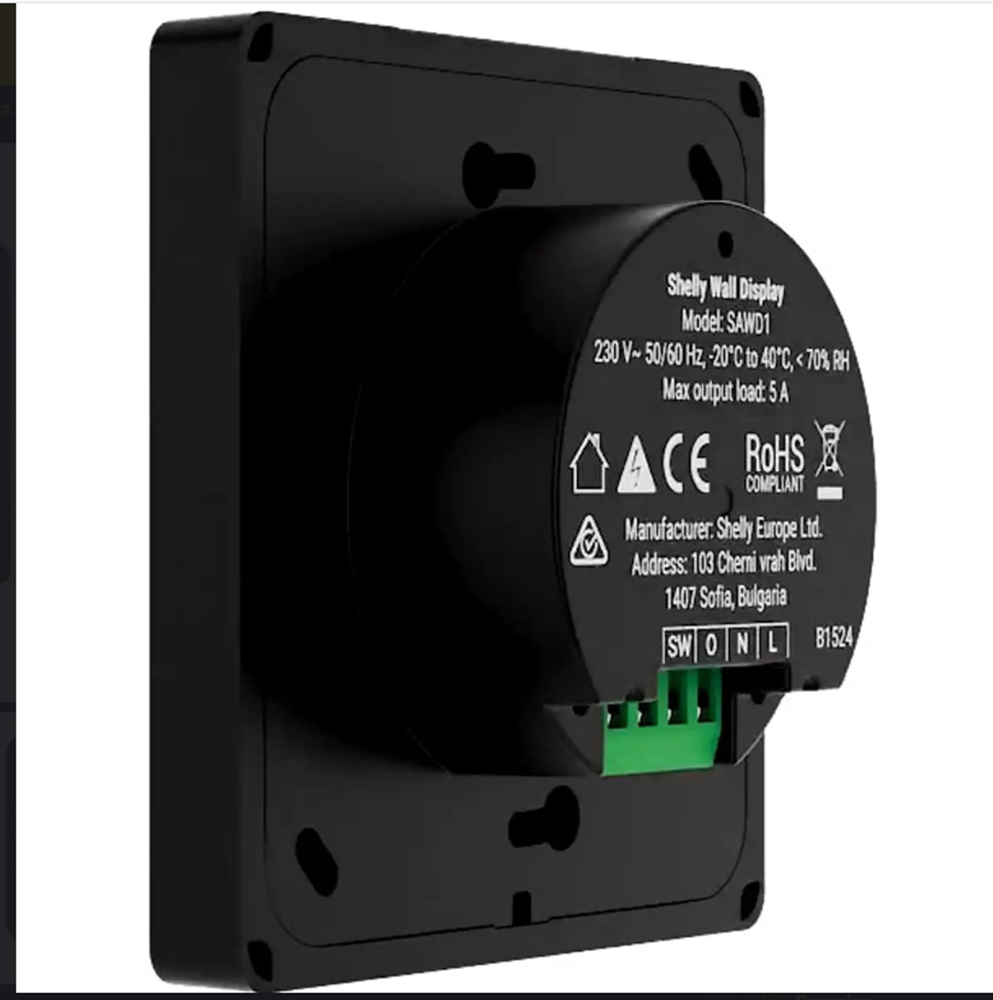 Controlo Centralizado de Parede com Ecrã Touch + Sensor de Temperatura e Humidade