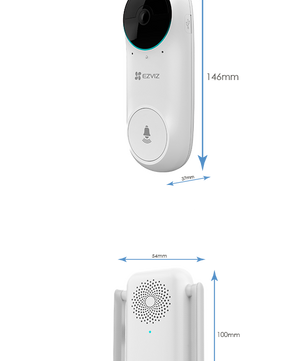 Câmera/Campainha WIFI EZVIZ DB2 2MP