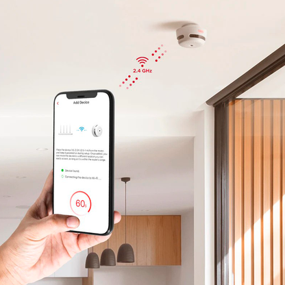 Mini detector de fumo autônomo WIFI