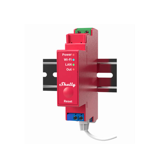 Módulo para calha DIN c/ 1 relé e medição de energia para automação Z-Wave™