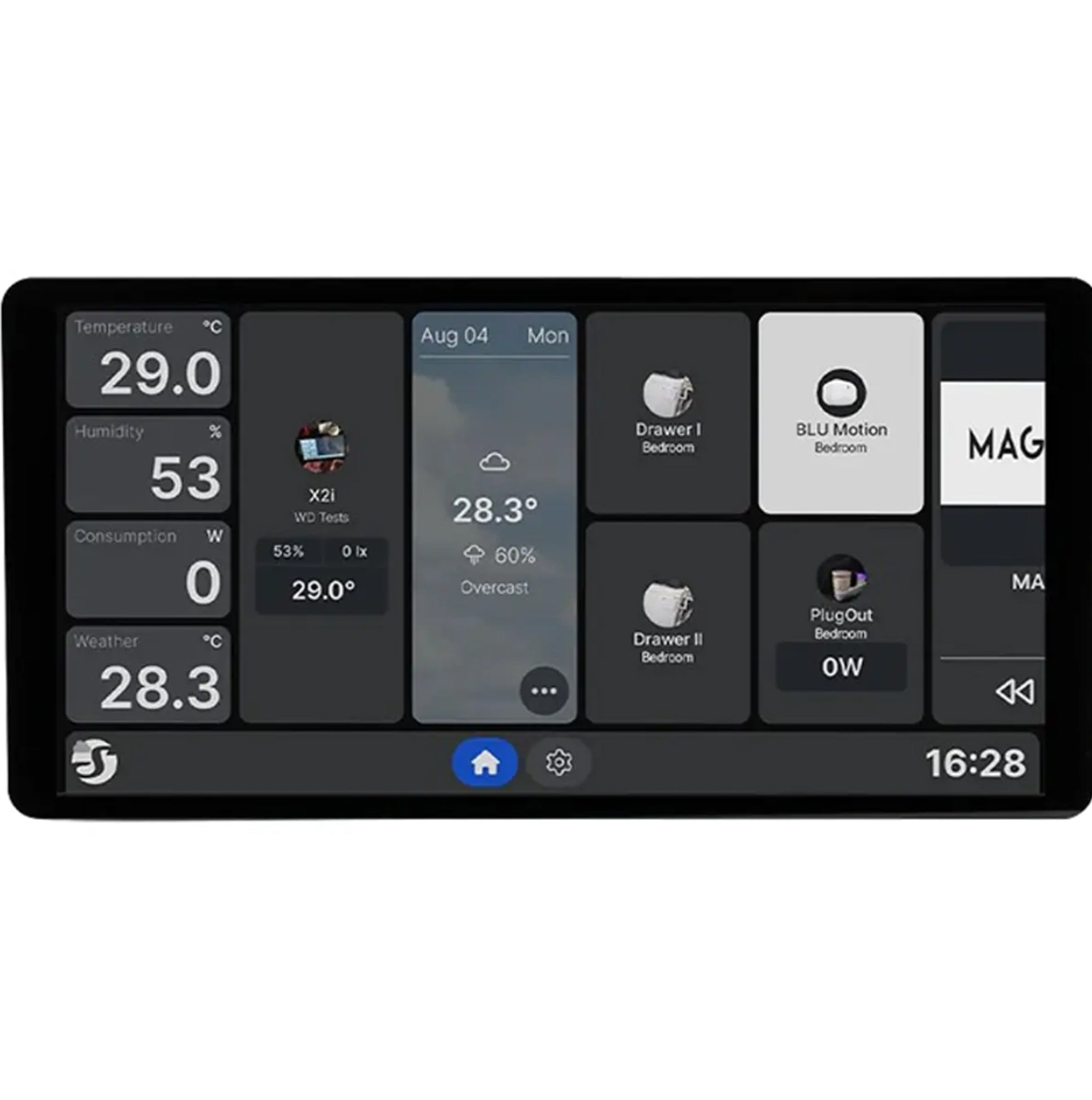 Controlo Centralizado de Parede com Ecrã Touch