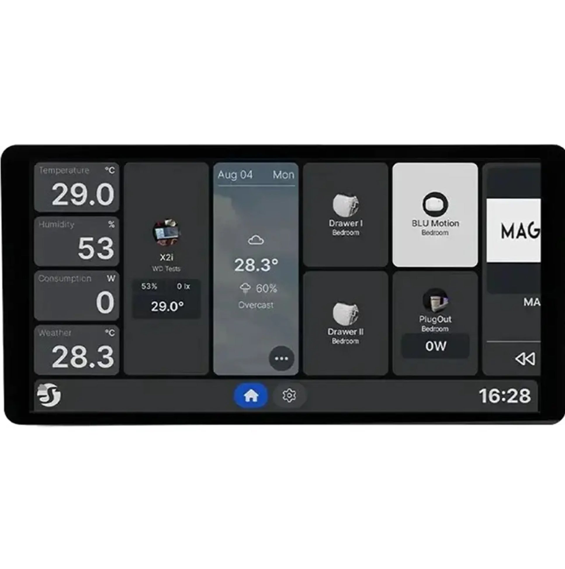 Controlo Centralizado de Parede com Ecrã Touch