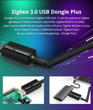 Adaptador USB ZigBee 3.0 Dongle Plus