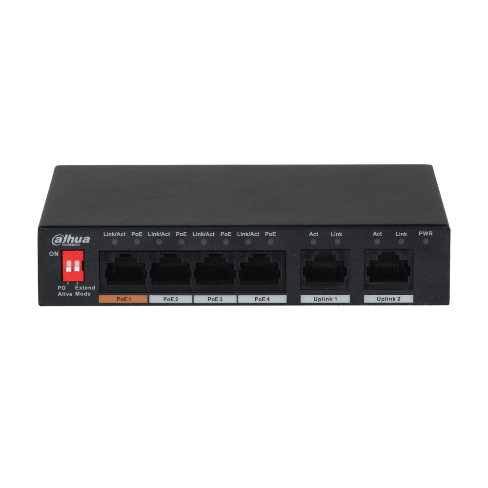 Switch de nuvem gerenciável L2 de 6 portas com 4 PoE DAHUA